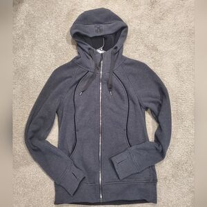 lululemon Scuba Plush Heathered Black Full-Zip Hoodie